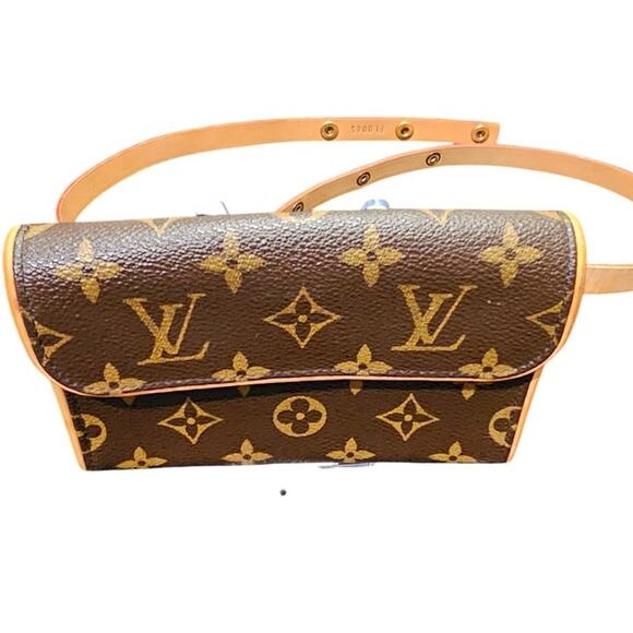 Louis Vuitton Pochette Florentine Monogram (With Snap Leather Belt) Brown XS - Picture 1 of 16